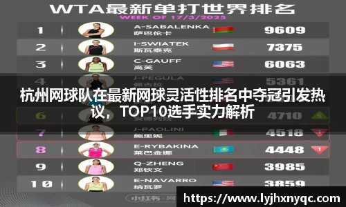杭州网球队在最新网球灵活性排名中夺冠引发热议，TOP10选手实力解析